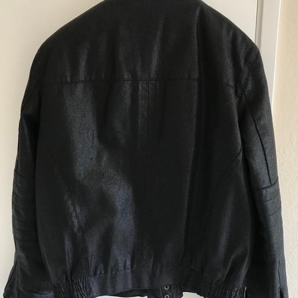 Armani Exchange Black Men's Jacket Moto Style - Picture 3 of 9